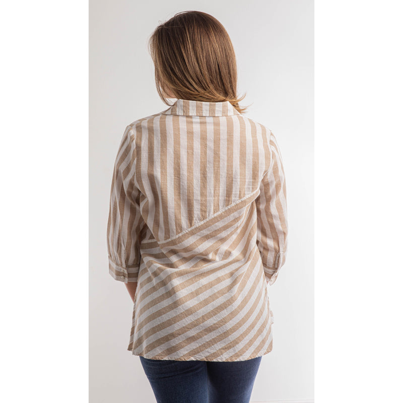 Austin Striped Tunic (Blue or Taupe)