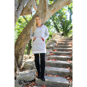 Light Grey & Buffalo drawstring tunic