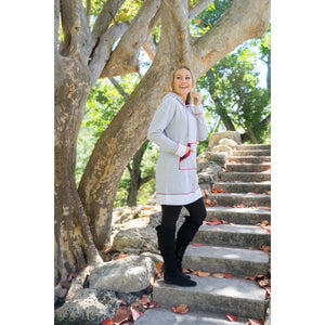 Light Grey & Buffalo drawstring tunic