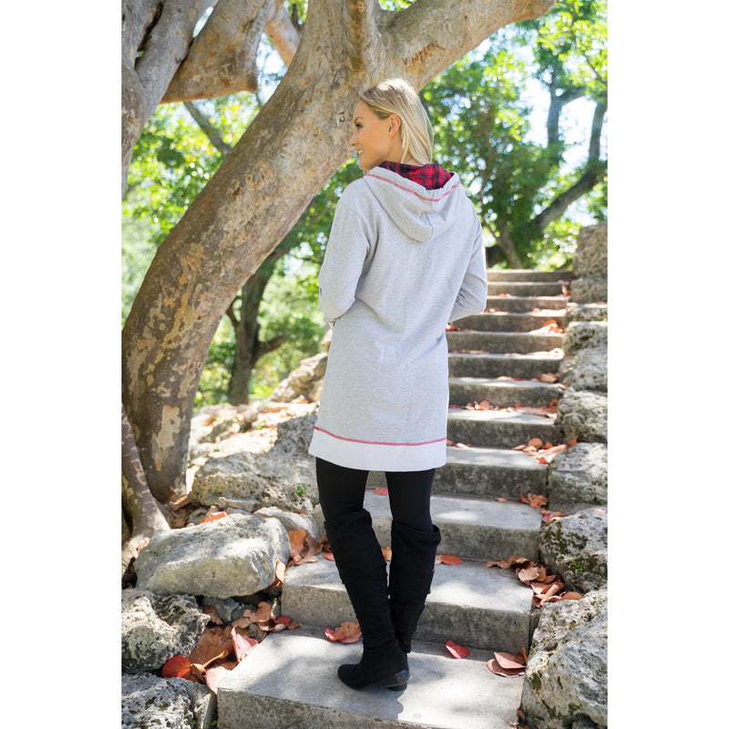 Light Grey & Buffalo drawstring tunic