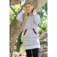 Light Grey & Buffalo drawstring tunic